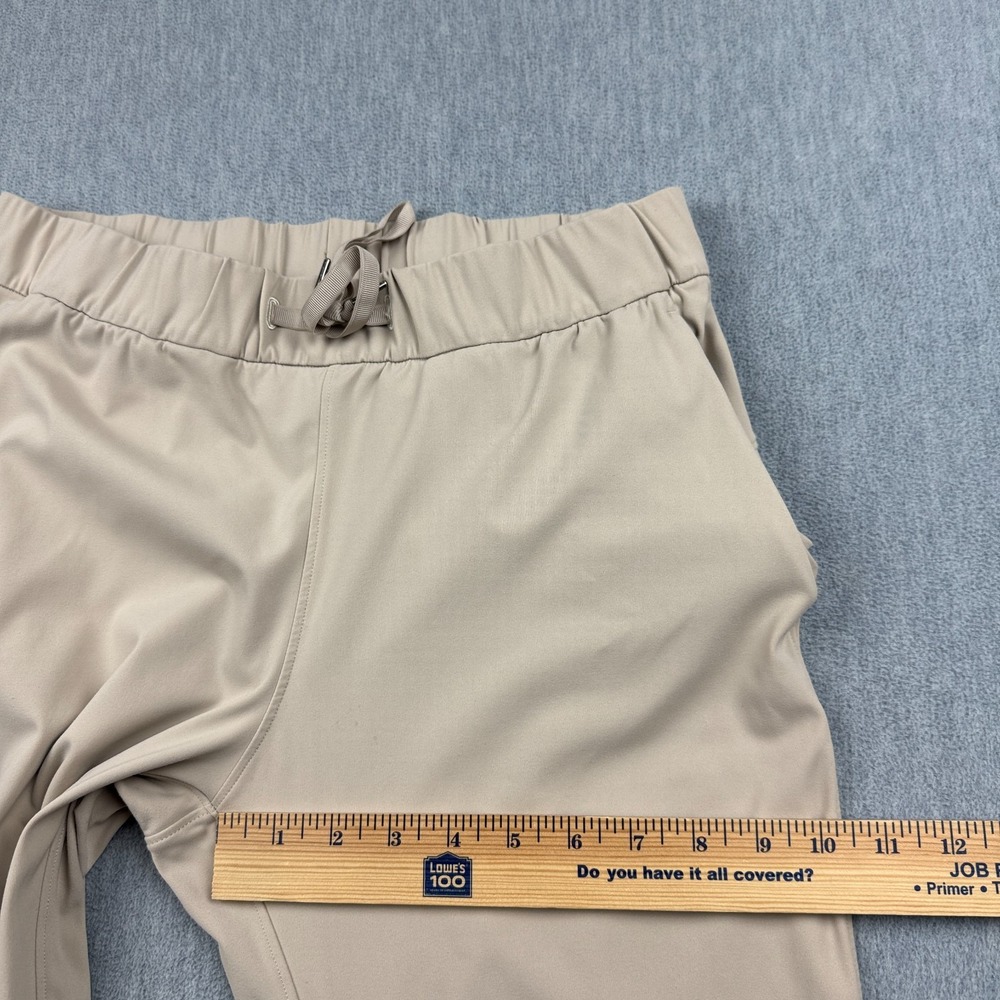 Lululemon Pants Womens 30 Beige Stretch Crop 23" Elastic‎ Waist Wide Leg Comfort - Picture 6 of 12